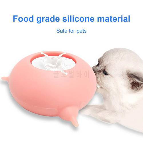 200ML Pet&39s Bubble Milk Bowl 3 Nipples for Puppies/ Kittens Feeder Dogs Puppy Silicone Feeding Station Nursing Bottle