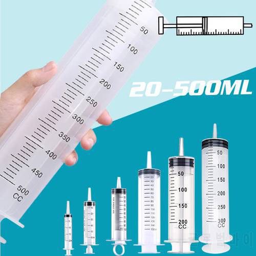 20-500ml Syringe Feeding Tools For Pets Large Capacity Plastic Syringe With Tubing For Measureing Liquids