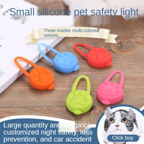 Pet Light Night Dog Walking Light Multifunctional Pet LED Light Luminous Silicone Pendant Outdoor Anti-lost Pendant Dog Supplies
