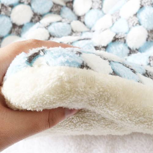 Flannel Thickened Pet Fleece Pad Pet Warm Sleeping Blanket Muticolor Optional Mattress Dog Cat Sofa Cushion Household Carpet