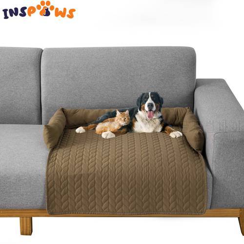 Waterproof Dog Sofa Cover Cushion Dog Bed Sleeping Mat for Large Dog Couch Calming Cat Bed Furniture Protector with Neck Bolster