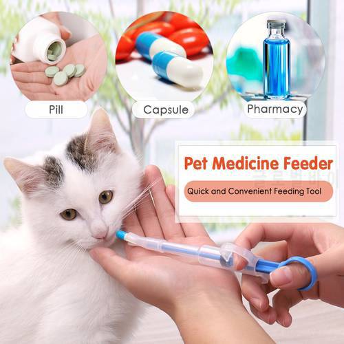 Pet feeder Medicine Syringe Tablet Pill Gun Piller Push Dispenser Medicine Water Milk Syringe Dog Cat Puppy Feeder Random Color