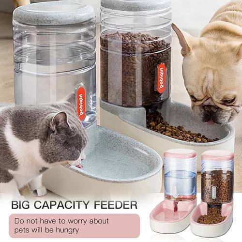 Pet accessories dog supplies dog food container Automatic dog feeder cat automatic water dispenser Large-capacity dog bowl