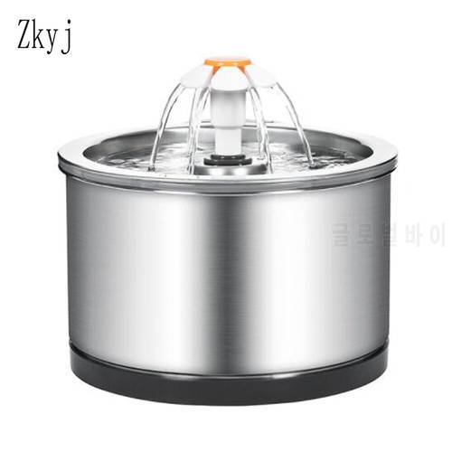 Quickly Transportable Pet Automatic Drinking Fountain Stainless Steel Cat And Small Flower Drinking Bowl Dog Drinking Fountain