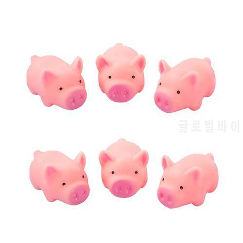 1 Pcs Cat Toys Cute 4.5cm Interactive Mini Funny Pink Screaming Rubber Pig Animal Playing Toys for Cats Kitten Pets Toys
