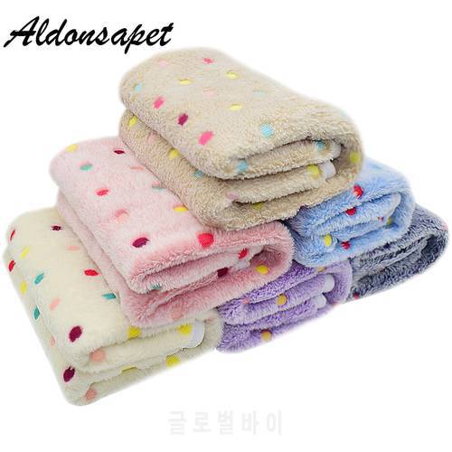 Winter Warm Soft Fleece Cat Dog Bed Blanket Dot Print Cushion Blanket Pet Cat Dog Cover Blanket For Small Medium Large Dogs Mat