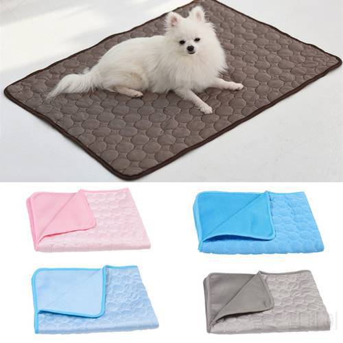 Dog Mat Cooling Summer Pad Mat for Dogs Cat Washable Puppy Big Dog Ice Gel Bed Mattress Cool Mascotas Cushion Blanket Supplies
