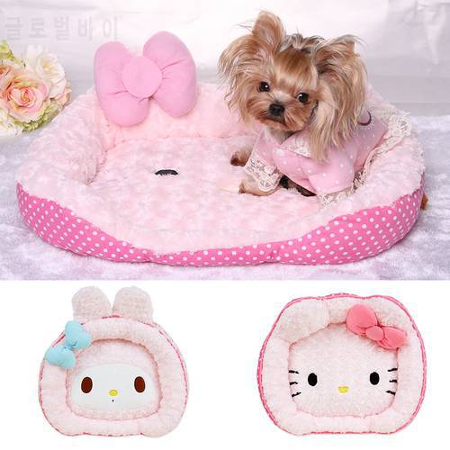 Cute Chihuahua Pink Pet Dog Bed for Small Dogs Kennel Cartoon Embroidered Double Sided Dog Bed for Yorkies Dog Accessories S-L