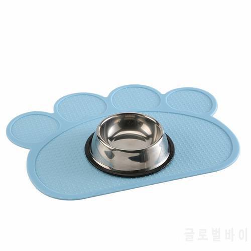 Creative Dog Paw-shaped Pet Silicone Table Mat New Non-slip Anti-spill Dog Cat Food Bowl Silicone Mat Pet Mat Pet Mat