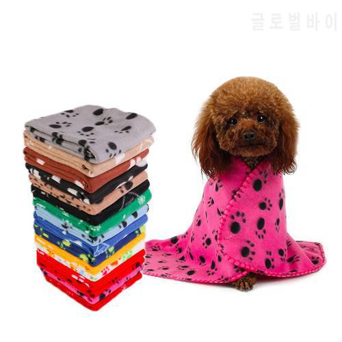 Pet Supplies Dog Quilt Pet Blankets Dog Paw Print Blankets Large Size Pet Mats Cat Blankets Double-sided Fleece Blankets