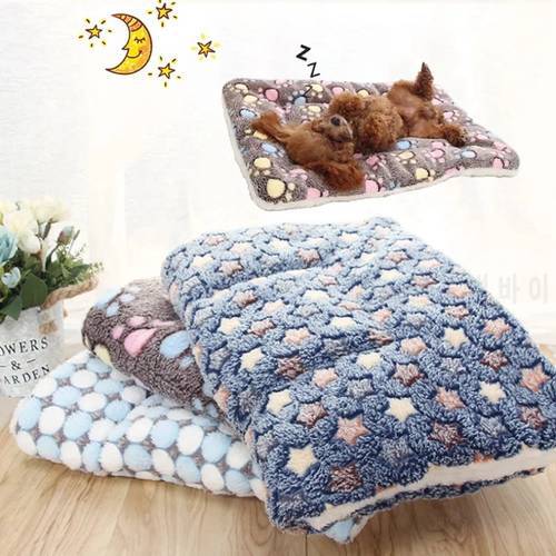 Soft Fur Pet Sleeping Mat Dog Bed Cat Bed Thickened Pet Blanket Mat Household Flannel Mattress Washable Warm Carpet Pet Supplies