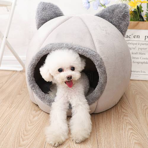 Dog Bed Accessories Enclosed Keep Warm Nesk Pet Products Comfort Kennel Removable Washable Small Animals Chihuahua Cat&39s House