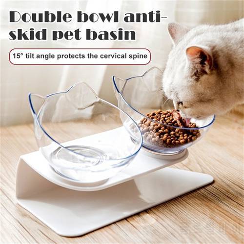 Non-Slip Double Cat Bowl Dog Bowl With Stand Pet Feeding Cat Water Bowl and Drinkers For Cats For Dogs Feeder Product Supplies