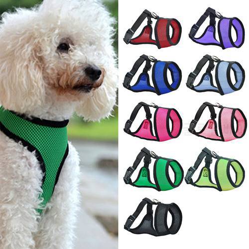 Adjustable Nylon Dogs Harness Vest Soft Breathable Mesh Puppy Harness Cat Dog Chest Strap Training Walking Pets Accessories