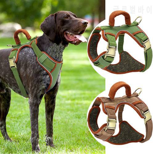 Reflective Dog Harness Tactical Pet Dog Vest With Soft Handle Nylon Harness Adjustable For Medium Large Dogs German Shepherd