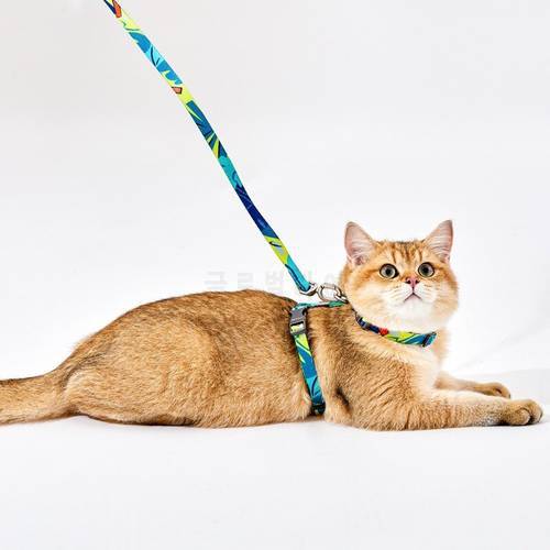 Prevent escape Anti-strike Vest Type Cat Harness Adjustable Cat Leads Strong and Wear-resistant Cat Leash Cat Accessories