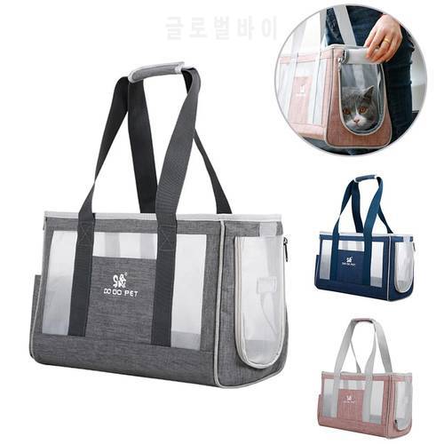 Breathable Cat Carrier Bag Cats Transporter Bag Portable Travel Outdoor Handbag for Cat Dog Single Shoulder Messenger Bag
