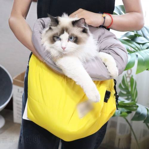 Candy color Pet messenger bag portable backpack warm travel sleeping bag kitten puppy backpack one-shoulder bag rucksack