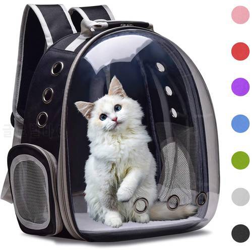 Transparent Puppy Cat Backpack Cat Carrier Bubble Bag Breathable Travel Space Capsule Cage Pet Transport Bag Carrying For Cat