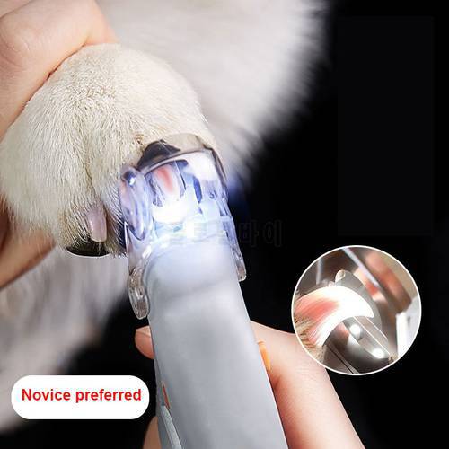 Professional Pet Nail Clipper LED Light Scissors Pet Dog Cat Nail Toe Claw Clippers Scissor Nail Trimmer Animals Pet Supplies