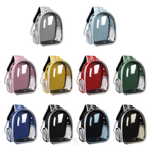 Waterproof Pet Carrier Backpack Small Medium Cats Dogs Transparent Window Pet Transport Handbag Capsule for Sightseeing Hiking
