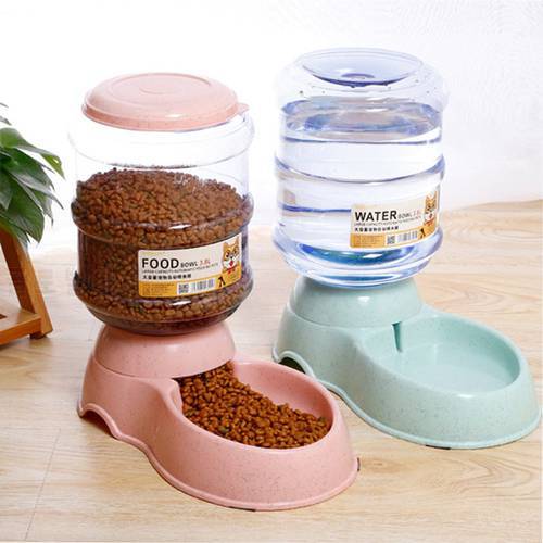 3.8l Pet Cat Automatic Feeder Large Capacity Cat And Dog Drinking Fountain Plastic Feeding Bowl Cat Drinking Fountain
