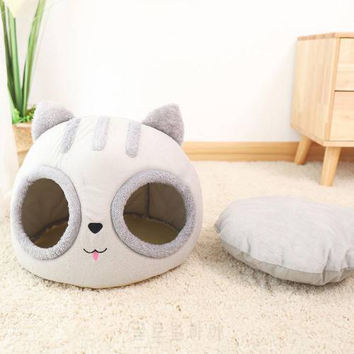 Daily Kitty Bed Cave Removable Kitty Bed Breathable Skin-friendly Kitty Shaped Cat Nest