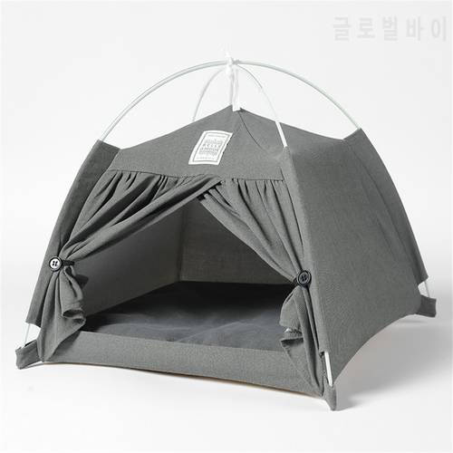 Folding Pet Tent Bed Cave For Cat Small Dog Portable Cat Tent Kitten Bed Hut Indoor Outdoor Summer Puppy Tent Cozy Cave House