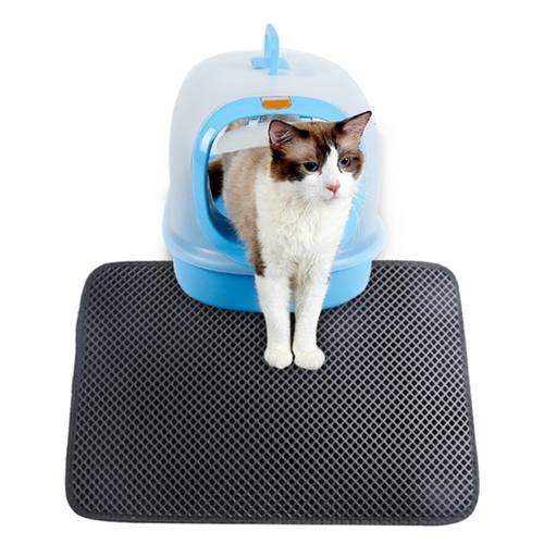 Waterproof Pet Cat Litter Mat Double Layer Cat Litter Trapping Pet Litter Box Mat Clean Pad Products Pets Cats Accessories