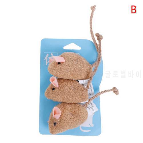 3pcs/lot New and High Quality Mix Pet Catnip Mice Cats Toys Fun Plush Mouse Cat Toy For Pet Little fat mouse Cat Toys