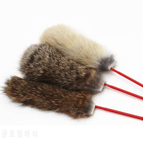 1pcs Pet Cat Hairs Teaser Artificial Hairs Pet Cat Toy Fake Hair Fault Teaser Wand Toy Teasers For Cat Play Fun Stick Random