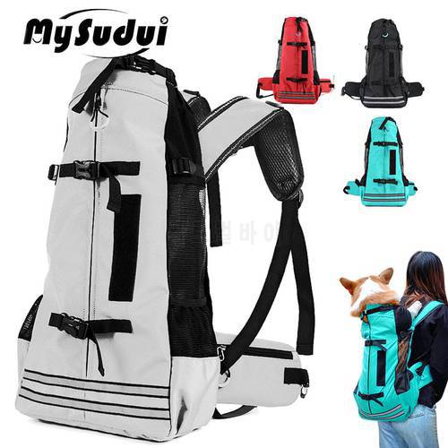 Outdoor Pet Dog Carrier Backpack for Small Medium Puppy Dogs Hiking Breathable Reflective Bulldog Dog Travel Bag Accessories