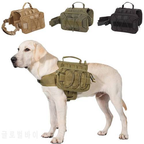 Large Dog Clothes Tactical Dog Training Equipment Outdoor Combat Dog Vest Pet Dog Accessories Dog Backpack for Medium Large Dogs
