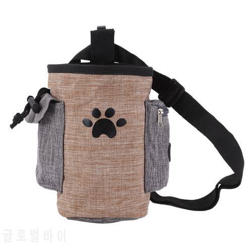 Pet Feed Pocket Pouch Portable Detachable Dog Training Treat Bags with Trash Bag Hole Puppy Snack Reward Waist Bag