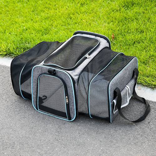 New Style Foldable Carrier for Pets Extensible Dog Cage Breathable Cat Nest Portable Out Bag