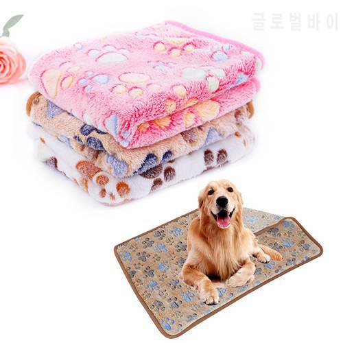 Dog Bed Blanket Soft Fleece Pet Mat Cat Cushion Blanket Warm Paw Print Pet Cats Blanket for Small Medium Large Dog Pet Products