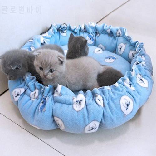 Super Soft Warm Cat Bed Adjustable Dogs Mat Pet Sleeping Basket for Cats Small Dog Warm Pet Nest Kitten Cave Cushion