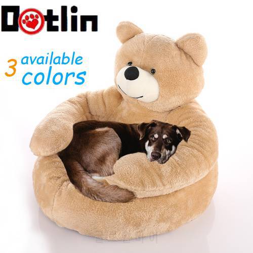 Soft Pet Bed Winter Warm Cute Bear Hug Cat Sleeping Mat Plush Large Puppy Dogs Cushion Sofa Comfort Pet Supplies
