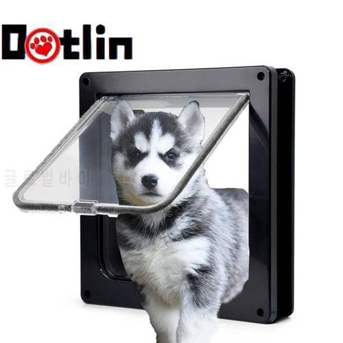 Pet Dog Flap Door Smart Security 4 Way Lock ABS Plastic Door Controllable Switch Direction Dog Cat Gate S/M/L/XL 5 Colors
