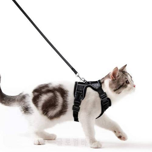 ATUBAN Cat Harness and Leash for Walking,Escape Proof Soft Adjustable Vest Harnesses for Cats,Easy Control Breathable Reflective