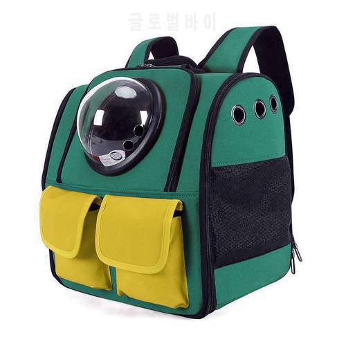Cat bag pet cat backpack space bag transparent space capsule canvas cat Bag Backpack backpack portable outdoor supplies