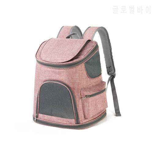 Hanpanda Double Shoulder Portable Travel Pet Backpack Oxford outdoor cat backpack Dog backpack folding pet bag