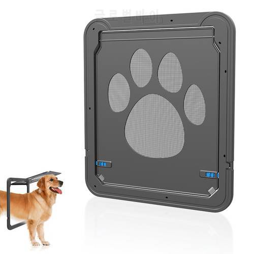 Pet Dog Door Safe Lockable Magnetic Screen Door Puppy Outdoor Garden Flexible Out Freely Gate Easy Install Cat Supplies Pet Door