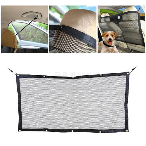 Dog Car Barrier Dog Net for Car Pet Car Barrier Rear Seat Safety Barrier Vehicle Backseat Car Net Barrier Adjustable Pet