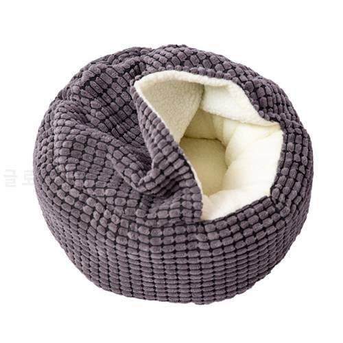 Super Soft Pet Dog Cat Cave Bed House Deep Sleep Winter Round Sleeping Kennel Cushion for Small Medium Dogs