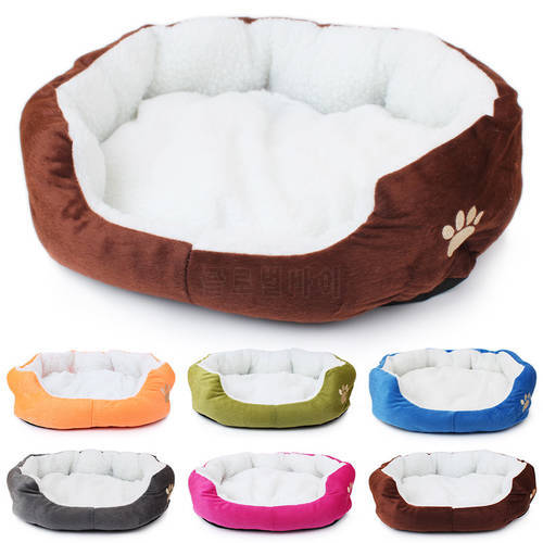7 Color Pet Dog Bed Warm House Solid Colored Square Pet Kennel for Small Medium Dogs Cat Puppy Plus Size Dog Baskets Cama Perro