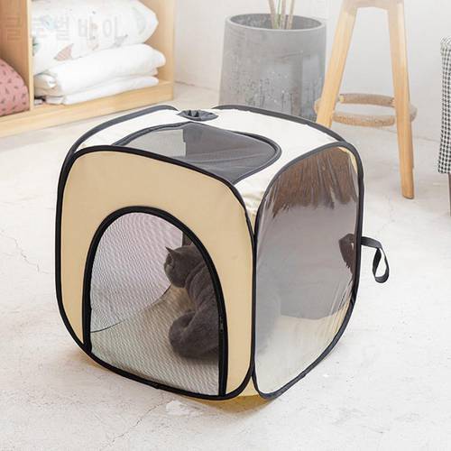 Cats Universal Dogs Pet Oxford Cloth Drying Box Hair Dryer Cage Tent Bath Grooming House Room Blue Casual Style Storage Bag