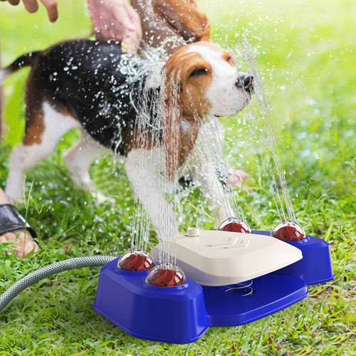 Dog Outdoor Water Fountain Drinking Playing Step On Toy Pets Fountain Step On Pet Automatic Water Dispenser