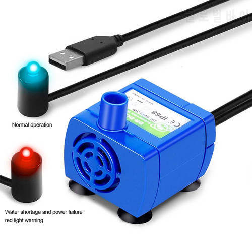 DR-DC160 Automatic Water Dispenser Pet Cat Dog Fountain Pump Power Adapter Drink Bowl USB LED Light Waterproof Replacement Part