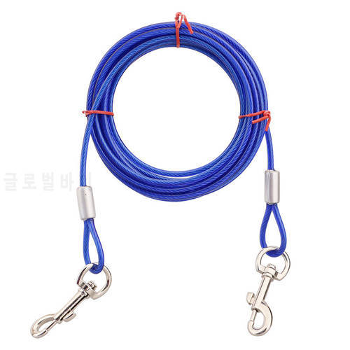 Trendy Dog Leash Gentry Anti-bite Anti-rust More Resistant To Dirt Wire Rope Material Double Head 3 5 10 Meters